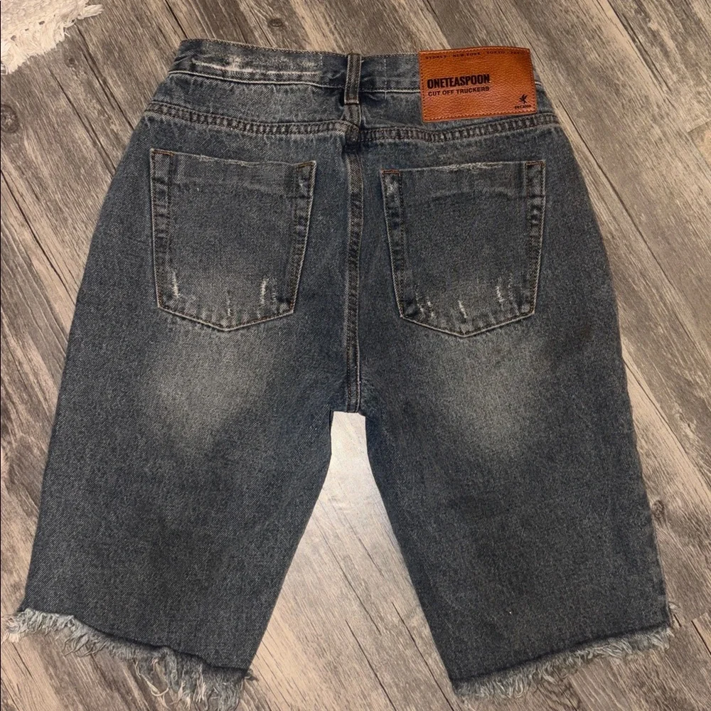 One teaspoon Cut off trucker long denim shorts size 24 woman’s